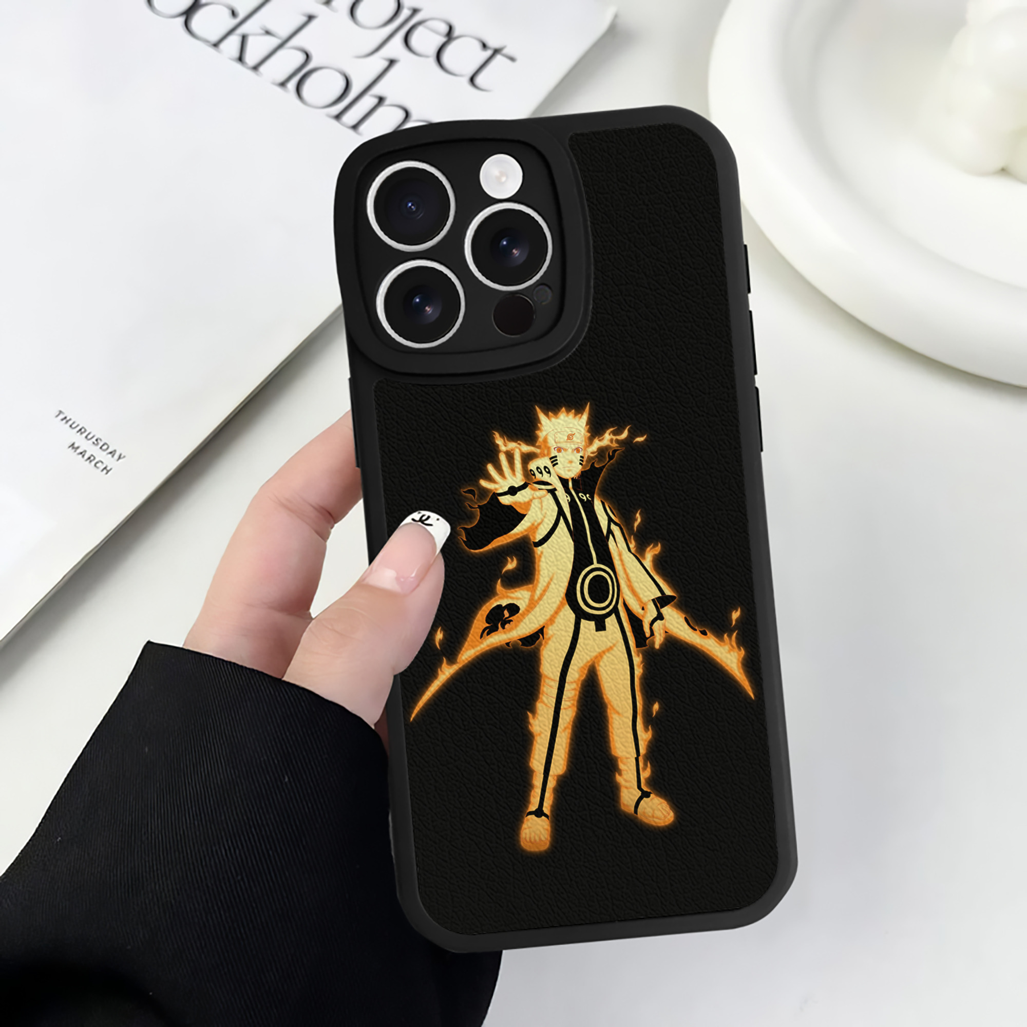 （画像用） NARUTO -ナルト- うずまき ナルト Uzumaki Naruto 【iPhone 16シリーズ対応】シリコンスマホケース（レザー調） 材質：シリコン